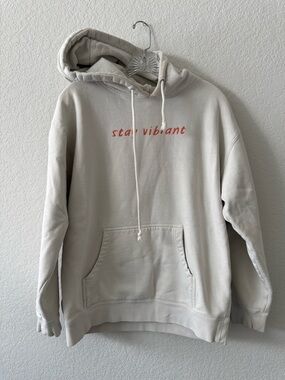 Stay Vibrant Ivory Hoodie